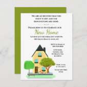 ニューホームオープンハウス/引っ越し祝いパーティーパーティー 招待状 (正面/裏面)