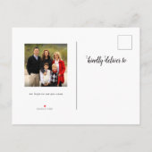 ニューホームオールドレッドトラック引っ越しましたクリスマスフォト 案内ポストカード (裏面)