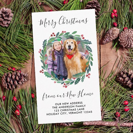 ニューホームカスタムフォトグリーンリースムービング エンクロージャーカード