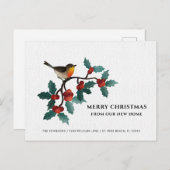 ニューホームカワイトバードホリーベリークリスマスムービング 案内ポストカード (正面/裏面)