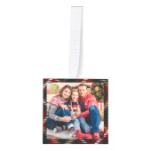 ニューホームカントリータータンチェックプレイド4写真 キューブオーナメント (正面)