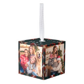 ニューホームカントリータータンチェックプレイド4写真 キューブオーナメント (裏面アングル)