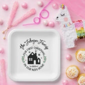 ニューホームクリスマスでクリスマスパーソナライズされた第1回 ペーパープレート (パーティー)