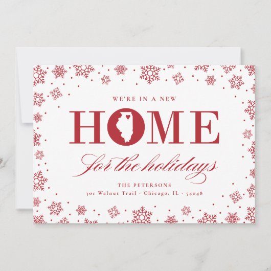 ニューホームクリスマスイリノイ州の引越し発表 (正面)