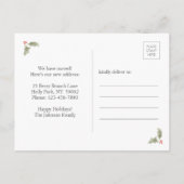 ニューホームクリスマスウォーターカラーホリー1フォトムービング 案内ポストカード (裏面)