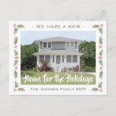 ニューホームクリスマスウォーターカラーホリー1フォトムービング 案内ポストカード (正面)