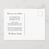 ニューホームクリスマスツリーズ金ゴールドグリーンホリデームービング 案内ポストカード (裏面)