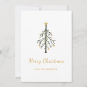 ニューホームクリスマスツリー金ゴールドグリーンムービング 案内状 (正面)