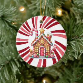 ニューホームクリスマス引用文文字オン背面オーナメント セラミックオーナメント
