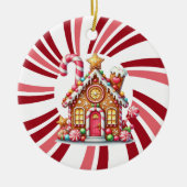 ニューホームクリスマス引用文文字オン背面オーナメント セラミックオーナメント (正面)