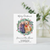 ニューホームグリーンリースクリスマスフォトムービング シーズンポストカード (スタンド正面)