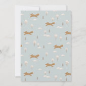 ニューホームコージーハウスキツネクリスマスホリデーカード 招待状 (裏面)