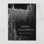 ニューホームゴシックハロウィーン白黒ムービング 案内ポストカード (正面)