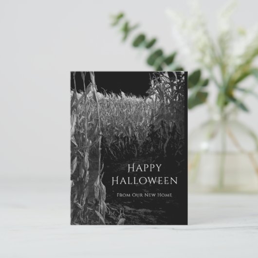 ニューホームゴシックハロウィーン白黒ムービング 案内ポストカード (スタンド正面)