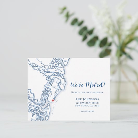 ニューホームゴールデン諸島のジョージアの地図を移動 案内ポストカード (スタンド正面)