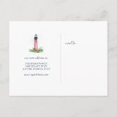 ニューホームジュピターフロリダ州の移動発表 ポストカード (裏面)