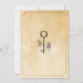 ニューホームスイートハウスウォーミングヴィンテージ鍵招待状 招待状 (裏面)