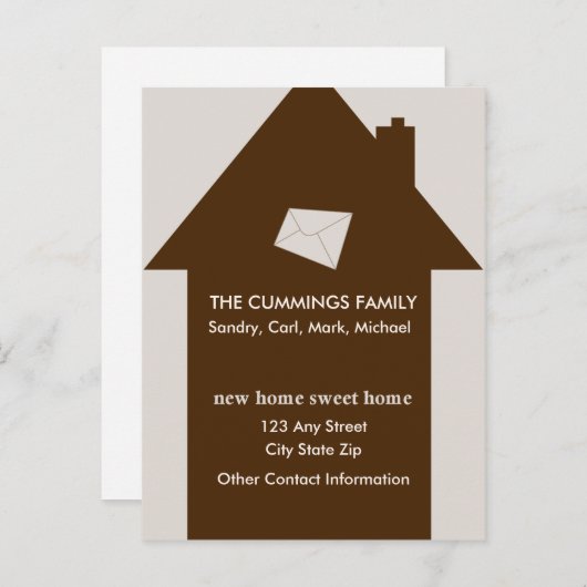 ニューホームスイートホームハガキ(Taupe) 案内ポストカード (正面/裏面)