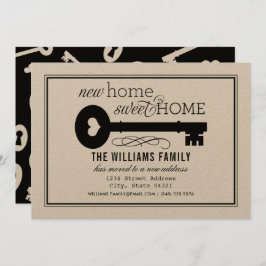 ニューホームスイートホームブラッククラフトヴィンテージ鍵ムービング 案内状