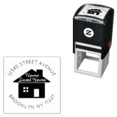 ニューホームスイートホームムービング差出人住所ラベル セルフインキングスタンプ (インサイチュ)