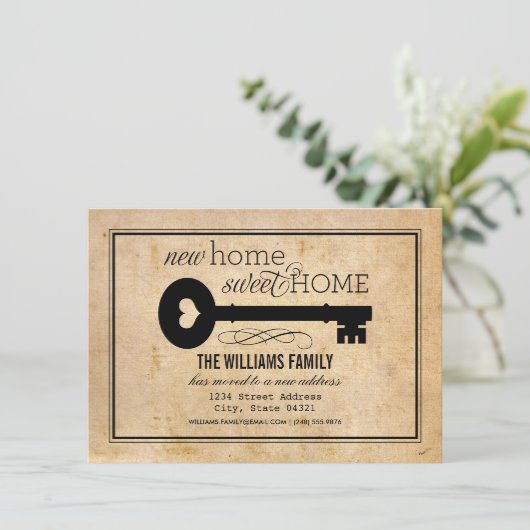ニューホームスイートホームヴィンテージ鍵ムービング 案内状 (スタンド正面)