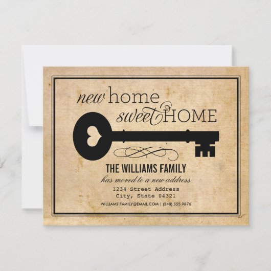 ニューホームスイートホームヴィンテージ鍵ムービング 案内状 (正面)