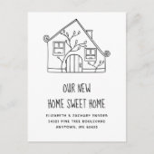ニューホームスイートホーム白黒ハウスムービング ポストカード (正面)