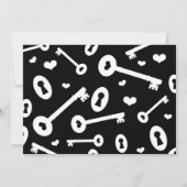 ニューホームスイートホーム白黒ヴィンテージ鍵ムービング 案内状 (裏面)