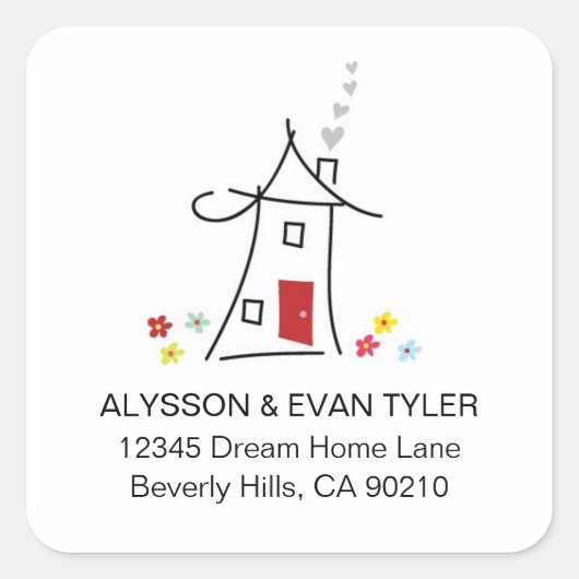 ニューホームスクエア住所 シール (正面)