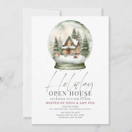 ニューホームスノーグローブクリスマスホリデーオープンハウス 招待状 (正面)
