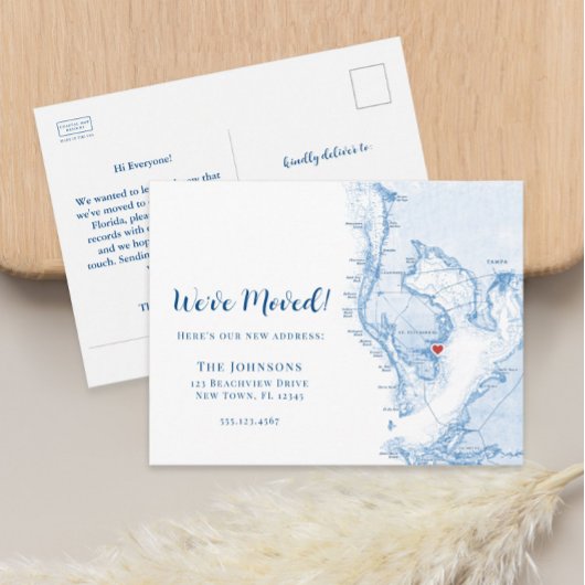 ニューホームセントピートフロリダの地図の移動 案内ポストカード