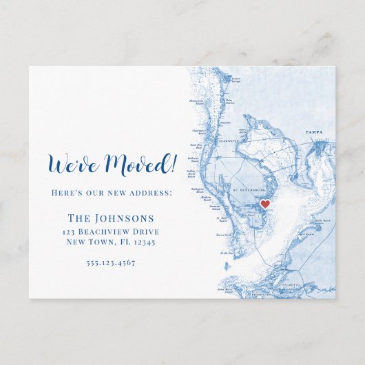 ニューホームセントピートフロリダの地図の移動 案内ポストカード (正面)