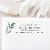 ニューホームダスティグリーンユーカリ差出人住所 ラベル (インサイチュ)