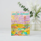 ニューホームデザートドリームウォーターカラーニューメキシコ ポストカード (スタンド正面)