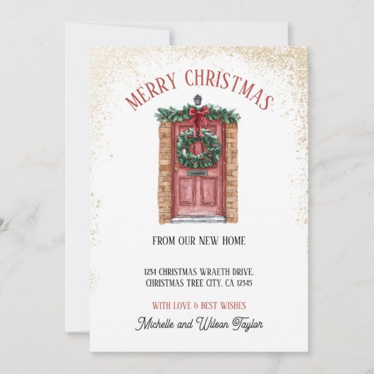 ニューホームドアからのメリークリスマスリース 案内状 (正面)