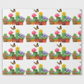 ニューホームニューガーデンフラワーポットクラフト ラッピングペーパー (フラット)