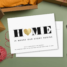 ニューホームニューリヴァーズシンプルズモダンミニマリストムービング 案内ポストカード