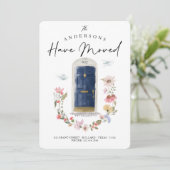 ニューホームネイビーウォーターカラードアワイルドフラワーフローラ 案内状 (スタンド正面)