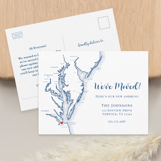 ニューホームノーフォークVAマップ移動 案内ポストカード