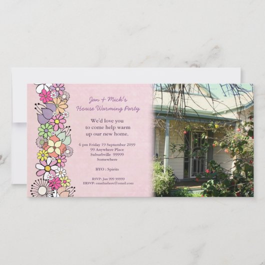 ニューホームハウスウォーミングパーティーフォトカード (正面)