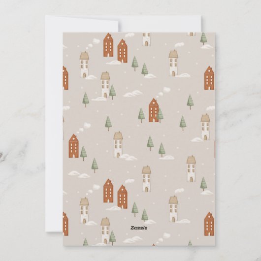 ニューホームハウスハレスウィンタースケープのクリスマス シーズンカード (裏面)