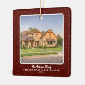 ニューホームハウスフォト初めてのクリスマス セラミックオーナメント (左)