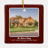ニューホームハウスフォト初めてのクリスマス セラミックオーナメント (正面)