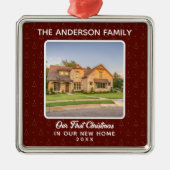 ニューホームハウスフォト初めてのクリスマス メタルオーナメント (正面)