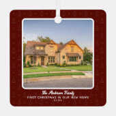 ニューホームハウスフォト初めてのクリスマス メタルオーナメント (正面)