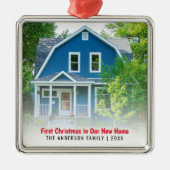 ニューホームハウスフォト初めてのクリスマス メタルオーナメント (正面)