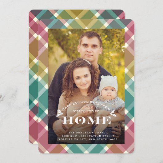 ニューホームハッピーベストホリデームービングアナウンスメントカード シーズンカード (正面/裏面)