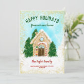 ニューホームハッピーホリデーズクリスマスジンジャーパン シーズンカード (スタンド正面)
