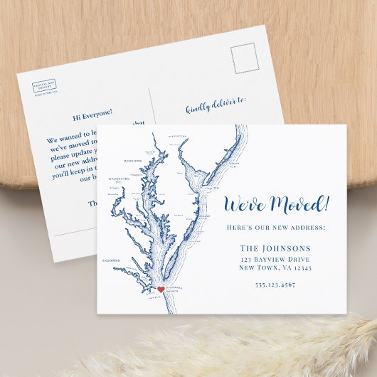 ニューホームバージニアビーチマップ移動 案内ポストカード