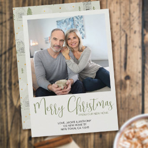 ニューホームパインツリードゥードルメリークリスマスフォト シーズンカード